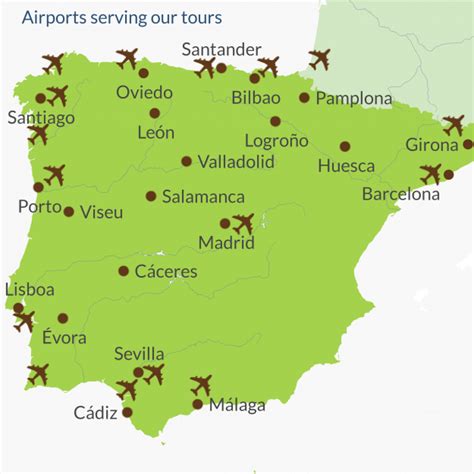 map of spain and portugal airports